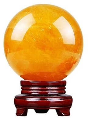 BNNP Kristallkugel Dekokugel Kristallkugel kreative Kristallkugel Lucky Home Feng Shui Ornament Wahrsagungskugel (gelb/weiß) Blickende Weissagung oder Feng Shui (Color : A)