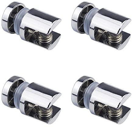 4 Stück Glas-Regalträger verstellbare Glasregalhalterung verstellbare Glasregalhalterung Zinklegierung Wandhalterung Glasstütze für 8–10 mm Dicke Regalträger