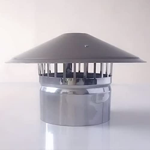 ALSUP Couvre-cheminée en Acier Inoxydable avec Protection Contre Les Oiseaux La Ventilation protège de la Pluie et du Vent La Grille du Chapeau de Pluie protège des étincelles et des Oiseaux,20cm