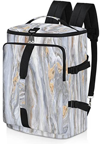 Graue Marmor-Textur, Sport-Rucksack für Männer und Frauen, goldener Marmor-Seesack mit Schuhfach für Fitnessstudio, Reisen, Wandern, Rucksack, multi, Einheitsgröße, Sportlich