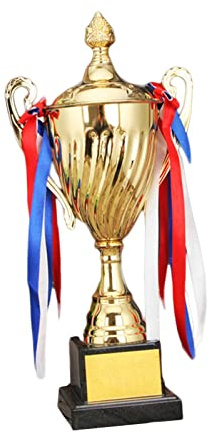 perfk Premio Trofeo Ricompense Trofeo Grande Coppa Trofeo in Metallo Ricordo per Celebrativo Concorso di Calcio Calcio Baseball, 29 cm