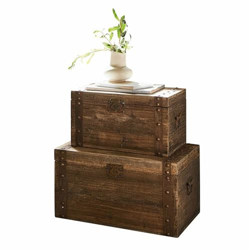 Loberon Coppia di bauli Pratt, Marrone Antico