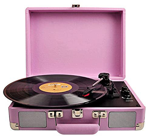 ROLTIN Tocadiscos portátil de la Maleta de Bluetooth del Vintage 3 velocidades con los Presidentes incorporados, Velocidad 33/4 de la Ayuda