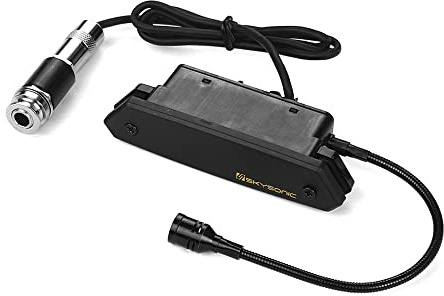 Sunydog T-902 Magnetisches Pickup, Pick Up Aktive Akustikgitarre Soundhole Pick Up Magnetisch + Mikrofon Doppel-Tonabnehmersysteme mit Lautstärkeregler für beliebte klassische Gitarren