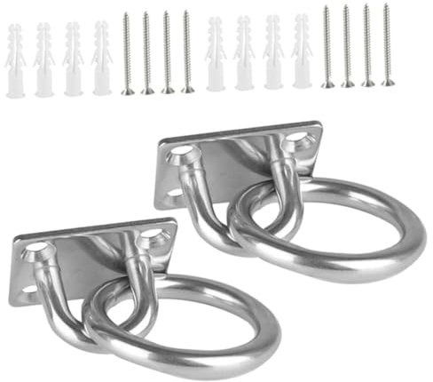 OATIPHO 2st Fester Quadratischer Türverschluss Pad Auge Haken Zur Deckenmontage, Deckenankerhaken Haken Aus Edelstahl Augenhaken Ösenhaken Ringe Sicherheitsschnalle Rostfreier Stahl