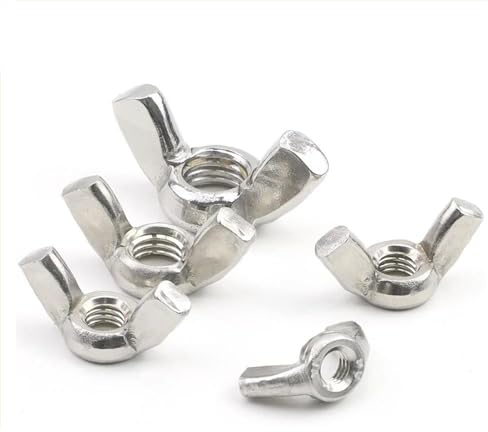 2 20 Stück Metrische Flügelmuttern M3 M4 M5 M6 M8 M10 M12 Edelstahl/Verzinkte Flügelmuttern Für Becken 304 stainless steel M6 10pcs