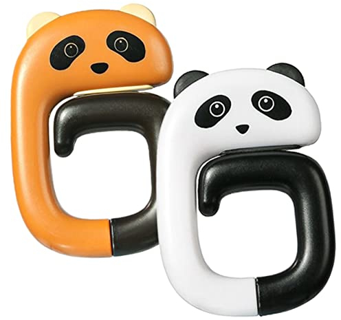 Garneck Sicherheitskettenhaken Mit Flexiblen Tischaufhängern in Pandaform Rutschfeste Taschenhaken Für Schreibtische Praktische Haken Für Taschen Und Rucksäcke