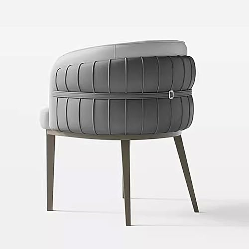 EsszimmerstüHle, Cocktail Sessel aus Kunstleder, Sessel Wohnzimmer, Moderner Sessel Beige mit Metallbeinen for Wohnzimmer, Schlafzimmer, Hotel, Club, Nagelstudio, Empfangsbereich, 48 X 50 X 80cm (Col