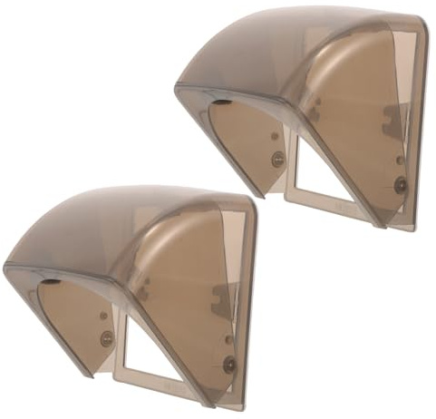 KONTONTY Protector Caja De Enchufes 86 Tipo Pc Resistente Al Desgaste Tapa Del Enchufe Para Exteriores 2 Piezas Cubre Anti Lluvia Polvo Uso Doméstico