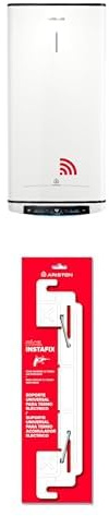 Ariston Velis Pro Wifi - Calentador de Agua Eléctrico Bajo Consumo Multiposición, Termo Eléctrico 80 Litros Plano + Instafix, Soporte Universal Termo Electrico