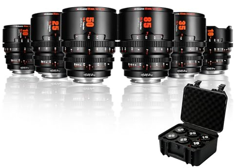 7artisans Objectif cinéma Professionnel T2.1 10mm/16mm/25mm/35mm/50mm/85mm, Cadre S35 Compatible avec Monture Macro 4/3, pour LUMIX GH5LL/LUMIX GH5S/Z CAM/LUMIX GH6/BMPCC4K/DC-BGH1 (Noir)