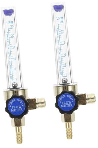 CIYODO 2 Pcs Argon Flowmeter and Carbon Dioxide Flow Indicator Gas Flow Meter Tube Accurate Measurement Tool for Welding and Industrial Gas Regulation