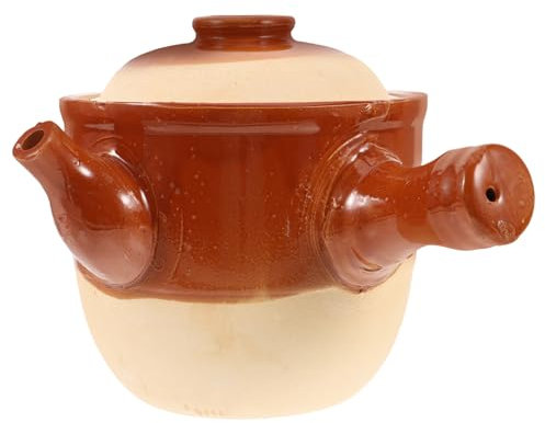 Ciieeo Pot De Médecine Traditionnelle Chinoise Bols à Soupe Bol à Soupe Avec Couvercle Pot En Terre Cuite Soupe Chinoise Bols De Soupe à L'oignon Marmite Four Argile Brown