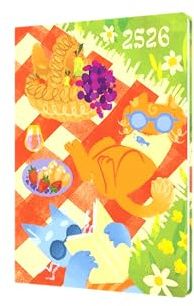 Collins 'Bella Ramsey Cat' 14 Month Planner, July 2025-August 2026 Week-to-View Diary, A5 Hard Cover, Picnic