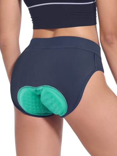 BERGRISAR 4D Padded Cycling Shorts Underwear Women Gel Liner Bike Bicycle Undershorts Cycle Shorts Dark Blue M