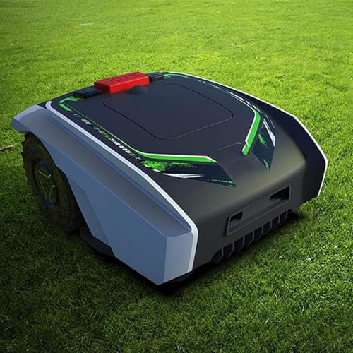 QYOEGSQ Automatic Robot Lawnmower,Intelligent Robot Lawn Mower for Lawns up to 1500m2,25% Slope, 2-5cm Height Adjustment,Automatic Charging & Weatherproof,for Large Lawns that Mows by Itself Diy