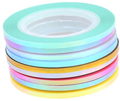 NIYANGLE DIY Nail Art Striping Tape Set 9pcs (3 Sizes 1mm 2mm 3mm) for Manicure Easy to Use Adhesive Decoration for Nail Art Enthusiasts