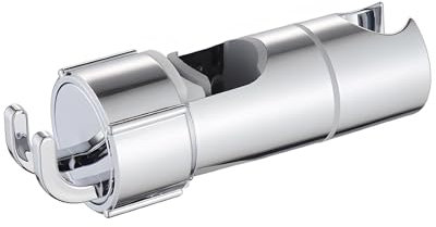 KAIYAYA Supporto per soffione doccia per asta doccia universale con 2 ganci 16-27 mm regolabile per soffione doccia in ABS cromato