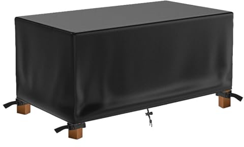 AOFOAE Bache Salon De Jardin Exterieur Impermeable,Anti-UV 600D Oxford Protection Salon De Jardin Exterieur,Housse de Table Jardin Rectangulaire Imperméable pour Meubles de Jardin 220x140x110cm/LxlxH
