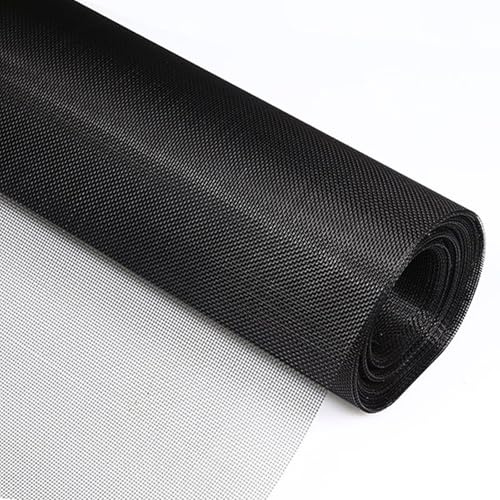 ZHIYIN Mosquiteras Ventanas 200x950cm, Universal Transparentes Cortina de Malla Antiinsectos Puede Cortar para Evitar que Entren Moscas, Negro