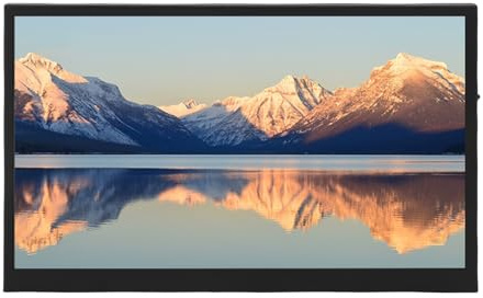 ASHATA Pantalla de Pantalla Táctil de 10.1 Pulgadas, Monitor LCD de Pantalla Táctil con 1024x600 HD Resolución 5 Puntos Capacitive Touch Angle Viewing Amplio para Ver el Interruptor de