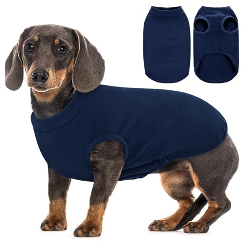 AOFITEE Hundepullover Kleine Hunde, Winter Warmer Fleece Hunde Pullover XS | Weicher Fleece Hundepulli Elastisch Hundeweste, Weihnachten Hundemäntel Winterkleidung Fleecepullover Katzen Chihuahua