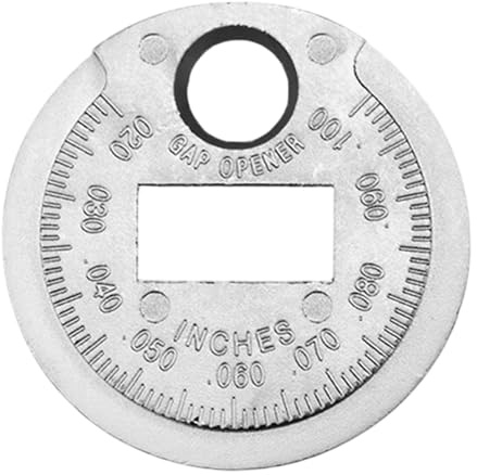 Hiemible Spark Plug Gapping Tool | 0.6-2.4mm Metal Spark Plug Measuring Gauge | Accurate Tester for Automotive Motorbike Vehicles Driver Lawn Mower Mechanics Farm Equipment Road Boat