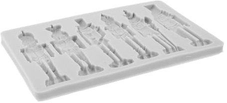 SMASOLO Stampo in Silicone per Schiaccianoci Piccolo, Riutilizzabile e Antiaderente per Biscotti, Decorazioni Natalizie e Sapone, per Feste di Natale e Creazioni Fai da Te
