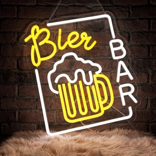 Rayong Bier Neonlicht LED Schild Bar Leuchtreklame Wanddeko Neonlampe Neon Schild für Club Party Deko