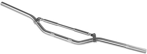 Manubrio Alluminio Moto Scooter ATV Cross Enduro Piega Bassa 22 mm Argento