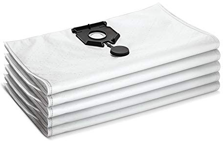 Kärcher Sacchetti filtranti in tessuto non tessuto, 3 strati, per aspiratori professionali NT 40/1, NT 50/1, 5 pezzi
