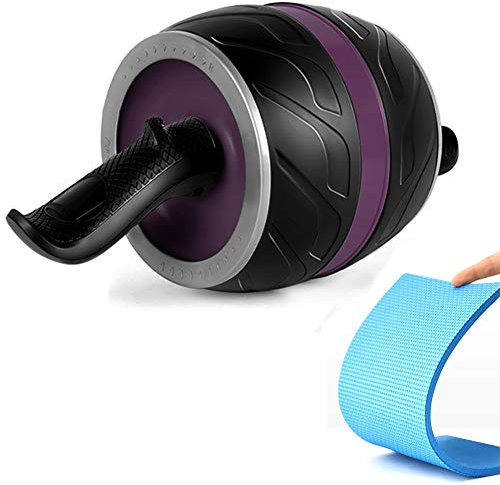 Bauchroller AGYH Automatisches Rückprall-Bauchroller, schützt die Sicherheit von Anfängern, formt Rücken, Bauch, Hüften, Armmuskeln, stummes Heim/Fitnessstudio Bauchrad (Color : Purple)