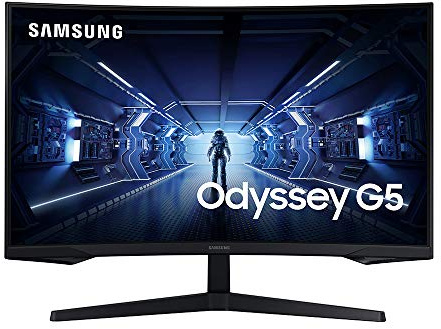 Samsung 32-Inch G5 Odyssey Gaming Monitor with 1000R Curved Screen, 144Hz, 1ms, FreeSync Premium, QHD (LC32G55TQWNXZA), Black