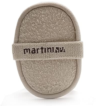 martini SPA - Massage Natural - Pad esfoliante in 100% loofah vegetale e puro cotone, beige, 32g, 1 unità