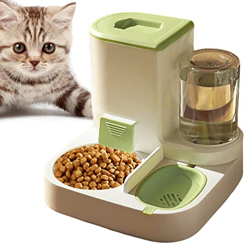 TAYSTE Alimentador y Bebedero para Mascotas 2 en 1 | Agua dispensador automático Comida para Perros 2 en 1 - Tazón Agua Alimentador automático para Gatos Autodispensador Bebedero