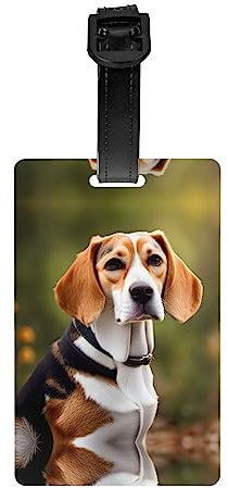 Gepäckanhänger mit Beagle-Hunde-Aufdruck, Taschenanhänger für Gepäck, Kofferanhänger mit Namensausweis, für Damen und Herren, Reisen