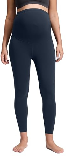 CRZ YOGA Women's Butterluxe Maternity Leggings 25- Träningskläder Yoga Gravidbyxor över magen Smörigt mjuka Sann marin L