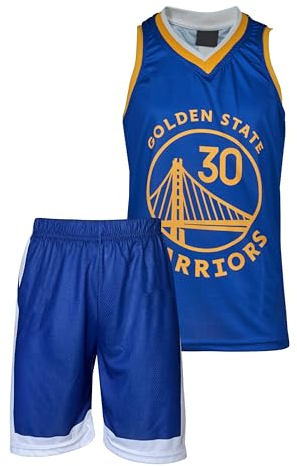Amdrabola Basketball Kinder Trikot, Basketball Trainings Trikot, Blau, Komm mit Shorts Basketballfans (152,Blau)