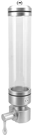 Coffee Bean Dispenser, Wide Applicability Round Coffee Bean Dispenser for Cereal Rice (Silver)