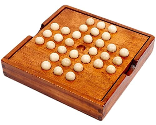 HALAHAI Schach Schachspiel Puzzle Single Chess Massivholzunabhängige Diamantschach von Einer Person gespielt. Handgefertigt Schachbrett