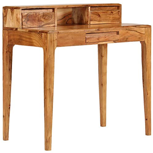 CKioict Schreibtisch mit Schubladen Massivholz 88 x 50 x 90 cm kinderschreibtisch Computertisch aus Holz Gaming Tisch Geeignet für Büros, Wohnungen, leerstehende Räume