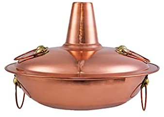 Kochtopf, traditioneller heißer Topf, Kupfer-Heißtopf, Induktionsherd, reines Kupfer, Gas, altmodischer Suppentopf, reines Lila, verdickt, spezieller flacher Kupfertopf, antihaftbeschichtet (Farbe: