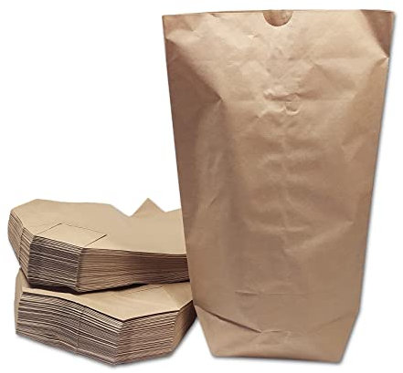 verpacking Kraftpapiertüten 23 x 37 cm Braun mit Kreuzboden 9 cm lebensmittelunbedenklich Papiertüten Tüten Kreuzbodenbeutel (100 Stück)