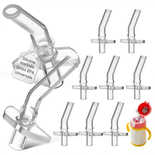 PRETYZOOM 10 PièCes Pointe De Paille De Remplacement En Silicone Universelle Pour Gobelet À Eau Enfants Embout Gourde Anti-Fuite Accessoires Pour Tasse À Bec Facile À Nettoyer