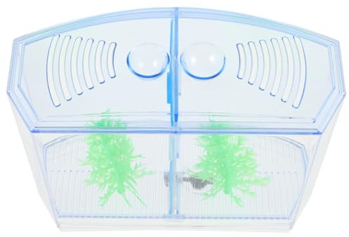 Happyyami Fischtrennbox Für Jungfische Isolierbox Für Betta-Aquarium Plastikbox Für Garnelen Box Mit Herausnehmbarer Trennwand Fischzuchttank Für Haushalt
