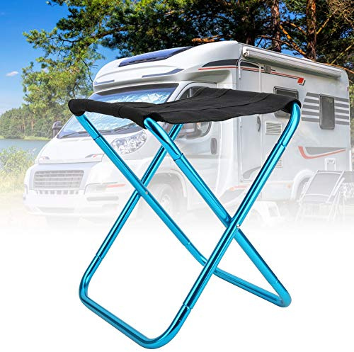 Hominas Sgabello Pieghevole Portatile, Mini Sedia Pieghevole in Lega di Alluminio Sgabello da Campeggio per BBQ Pesca Viaggi Escursionismo Giardino Spiaggia