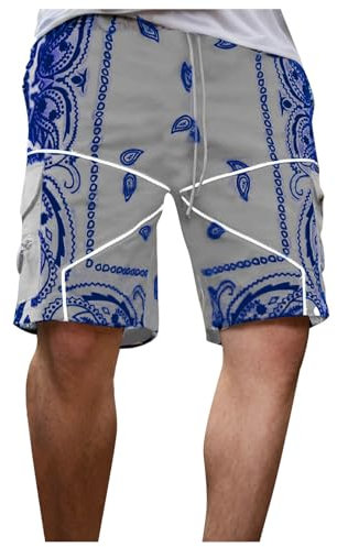 SRZYMJ Kurze Jogginghose Herren 2 In 1 Shorts Herren Kurze Schlafanzughose Herren 5XL Cargo Shorts Men Kurze Freizeithose Herren Weiß Chino Hose Herren Stretch XXL Herren Shorts Jeans XXL