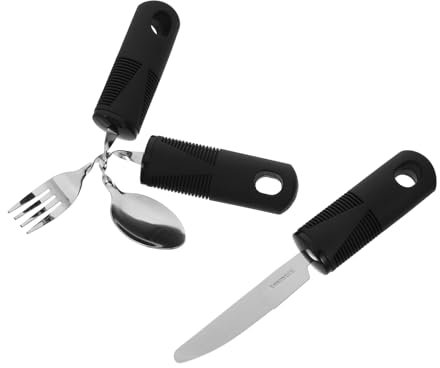 Ipetboom Ustensiles De Service Pour Personnes Âgées - Shake Ensemble Adaptatif En Acier Inoxydable Fourchette Cuillère Couteau Pour Personnes Handicapées Et Personnes Âgées