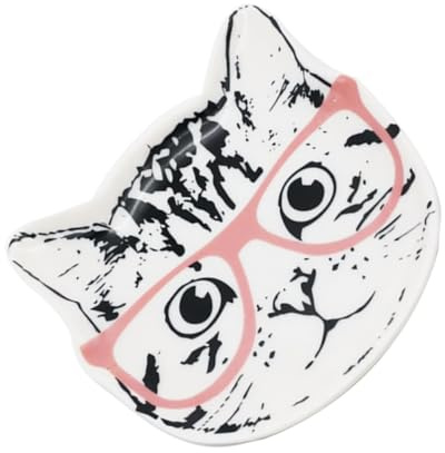 Holibanna Assiette en Céramique Élégante en Forme de Chat Plateau à Collation Présentoir à Bijoux Décoration D'intérieur Bol pour Animaux de Compagnie Styles Assortis