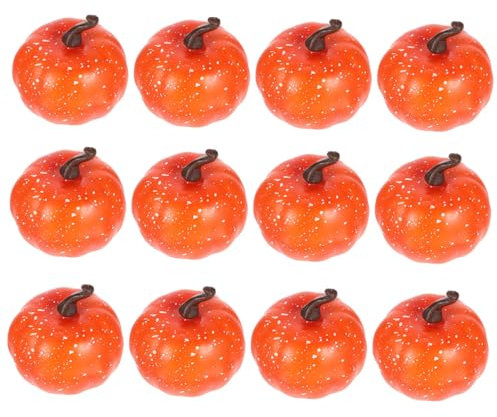 Alipis 5 Sätze Simulations-kürbis-Ornamente Kürbisse Halloween- Süß Kürbis- Kürbisdeko Für Zu Hause Laterne Girlande Nachtlicht-Halloween-kürbis Schaum Orange 12 Stücke * 5